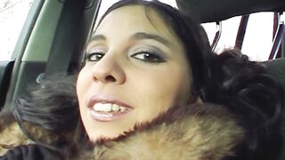 Huge breasts German hoe inside pantyhose loves eating cum from a long dick