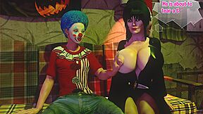 Busty 3d Witch Milks Clowns Massive Cock