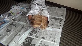 Hogtaped And Wrap Gagged