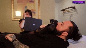 You can Use My Feet if I can Use your Laptop - Ziva Fey Foot Smelling Handjob