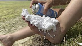 foam feet foot fetish