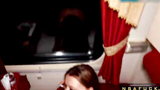 Hot Fuck on a Train POV