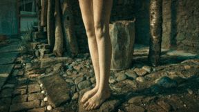 Very Hairy Slave Pussy with Dirty Feet takes a Pee - UnicornDisney