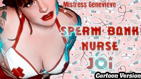 CARTOON VERSION Sperm Bank Nurse gives teasing JOI