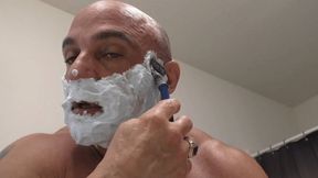 Tony shaves his face mov