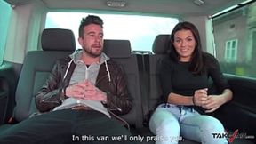 Unbridled depravity in a van, escalating from three-some to wild group sex culminating in filthy facial cum