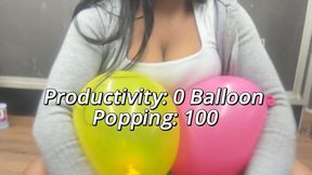Productivity: 0 | Balloon Popping: 100