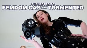 Subjected to FEMDOM Gas and Tormented Femdom POV, Latex, Supervillain,