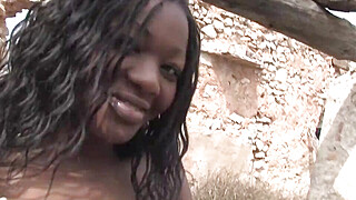 Big Tits Black Slut With Big Ass Outdoor Pussy Fucking