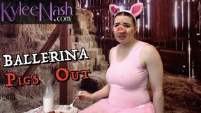 Ballerina Pigs Out