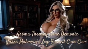Aroma Therapy Gone Demonic: Nurse Malvoria’s Leg-Fucked Cum Cow