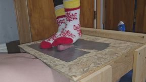 Fuzzy sock cock trampleh