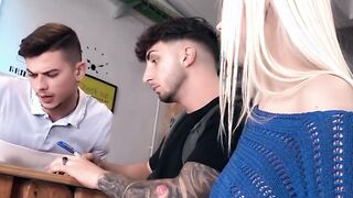 HORNYHOSTEL - Gigantic Titted Cheating Gf Arteya gotten some Filthy Beauty Cock at the Reception Desk