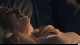Possesed babes scissor and eat each other out in a lesbian fuck fest