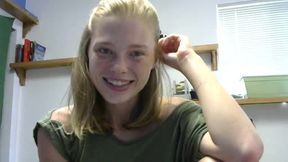 Blonde Student Talks About Her Artistic Aspirations