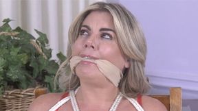 Sensational New MILF Model Addyson James is Tied and Gagged in Her Tight Red Dress! 1080p Version