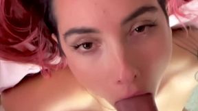 Raunchy romp with dirty deeds: rimming, face-fucking, facial cum play, messy mouth kiss