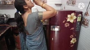 Stepmom Fucking with Her Stepson While Her Mother in Kitchen