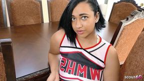 curvy black ebony girl with biig ass and natural saggy tits get interracial fuck with rimjob by older white guy