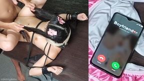 Sir, I'm 18 & Ready! My Boyfriend's Watching! Tiny Teen Slurps Up Hard BDSM Screwing!