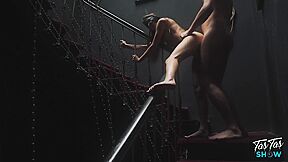Petite Brunette Got Blindfolded & Fucked In A Mysterious Horror Club