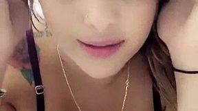 Busty long haired babe Katty Roldan masturbates with vibrator for your pleasure