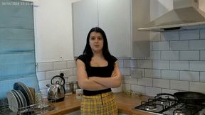 19 year old crushing toys in black fishnets