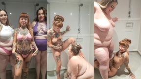 3 hot babes piss fest in shower! drinking eachothers pee!