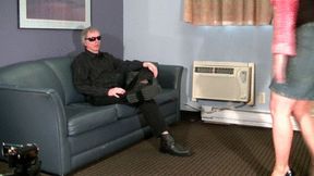 The secretary licks feet, part 1