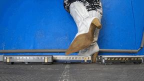 CC - Toy wagon crushed under cowgirl boots