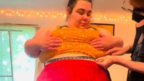 I gained weight AGAIN?? huge SSBBW weigh-in and measurements -- SSBBW Marigold -- feedism feedee