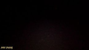 public pussy eating & blowjob on the beach at night time
