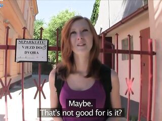 Fake College Inspector Gets Redhead To Pay With Oral Sex