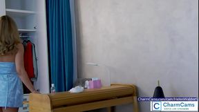 Helen Waldorf Shows Off Seductive Blue Dress & Underneath Thong In Live Chat