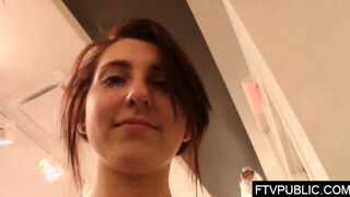Teenagers masturbates into changing room