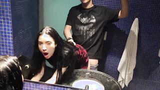 After the party I pounded the goddess butt into the motel toilet!