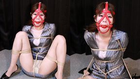 RK7 Japanese secretary Rika captured and trained for drooling Part3 (MP4)