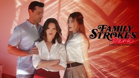 Step sister succumbs to husband's insatiably lustful obsession for her tight, pulsating slit