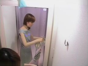 Asian Amateur Stripping in Undie Shop Dressing Room