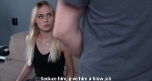 Russian BF sells his girlfriend and makes her give BJ to a stranger
