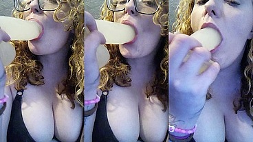 Me succing my 9 inch toy
