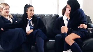 UNBELIEVABLE COED SHARING FOURSOME  3 Virgins Meet 1 Expert