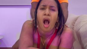 stepmom get caught watching porn by stepson !. english subtitles.