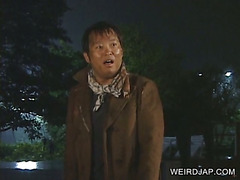 Japanese doll cunt fucked by horny homeless dude