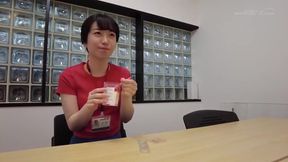 Sultry Japanese Brunette, Art Major in Heat, Unveiling Her Office Kinks