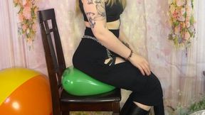 Sit to Pop Tutorial with 3 Balloons - Increasing in size each time
