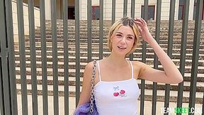 Petite Spanish Blonde Is Desperate For American Cock - Angelique Lapiedra
