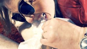 BITING the FORESKIN and thighs - It hurts a lot