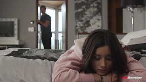 Stepdaddy consoles a disappointed teen with his deep inches