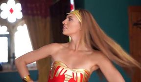 Superheroine Wonder Woman Battles and Defeats Female Villain